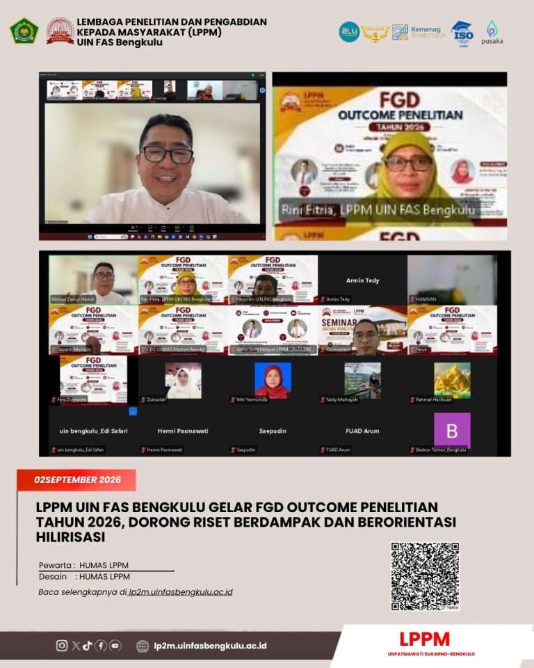 AGA PENELITIAN DAN PENGABDIAN KEPADA MASYARAKAT (LPPM) UIN FAS Bengkulu (1)